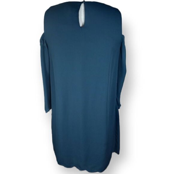 LILY ROSE TEAL COLD SHOULDER DRESS DRESS SZ.S EUC - Picture 4 of 7